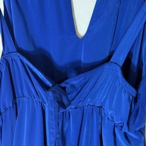 Old Navy Women’s Royal Blue Two Toned Straps Dress Size L - Ties In The Back - Picture 3 of 10